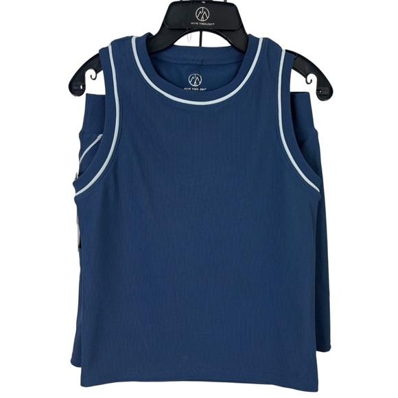 Move Theology NWT Blue and White Athletic Tank Top and Skorts Set Size Small - Picture 1 of 9